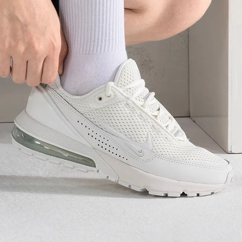 Nike Rear Cushioning Air Cushioning Rebound Training Women's Running Shoes, New Lightweight, Comfortable, Supportive, Durable Commuting Sports Running Shoes, Air Max Pulse, Simple and Elegant Beige Color, Versatile Casual Spo
