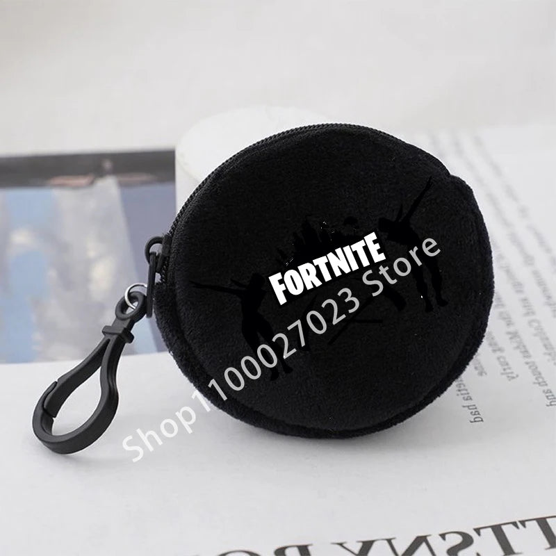 Fortnites Boys Girls Round Coin Purse Cute Fashion Cartoon Printing Large Capacity Cosmetic Bag Portable Handbag Birthday Gifts