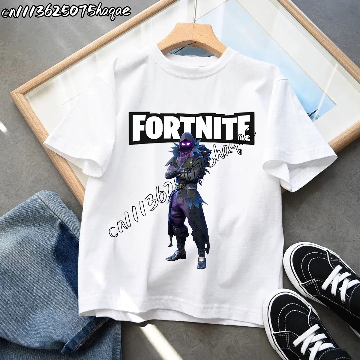 T-shirts Infantis Fortnite Novidade de Verão, T-shirt com Figura de Desenho Animado, Estampado Gráfico, Casual e Desportivo, Manga Curta, Tops Desportivos para Criança, Roupa para Rapazes