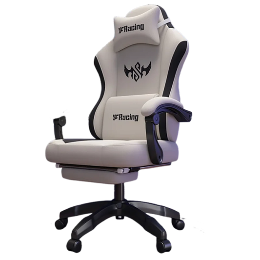 Ergonomic Gaming Chair with Latex Seat Cushion, Adjustable Backrest, Computer Office Chair, Racing Style Gamer Chair with Armrests