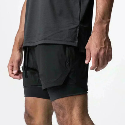 Vegeta Dragon Ball Summer Men Women Fitness 2025 Double-layer Fake Two-piece Loose Sports Training Running Shorts Casual Pants