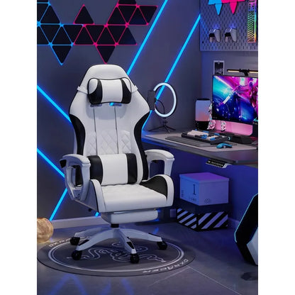 Мъжки e-sports стол, удобен за продължително седене, компютърен стол с възможност за накланяне за отдих, облегалка