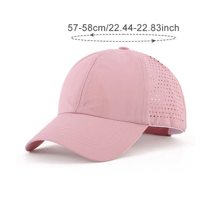 Women Ponytail Hats Summer Quick-dry Baseball Cap forTeenager Girls Sun Hats Casual Sports Mesh Woman Summer Hat Outdoor Travel