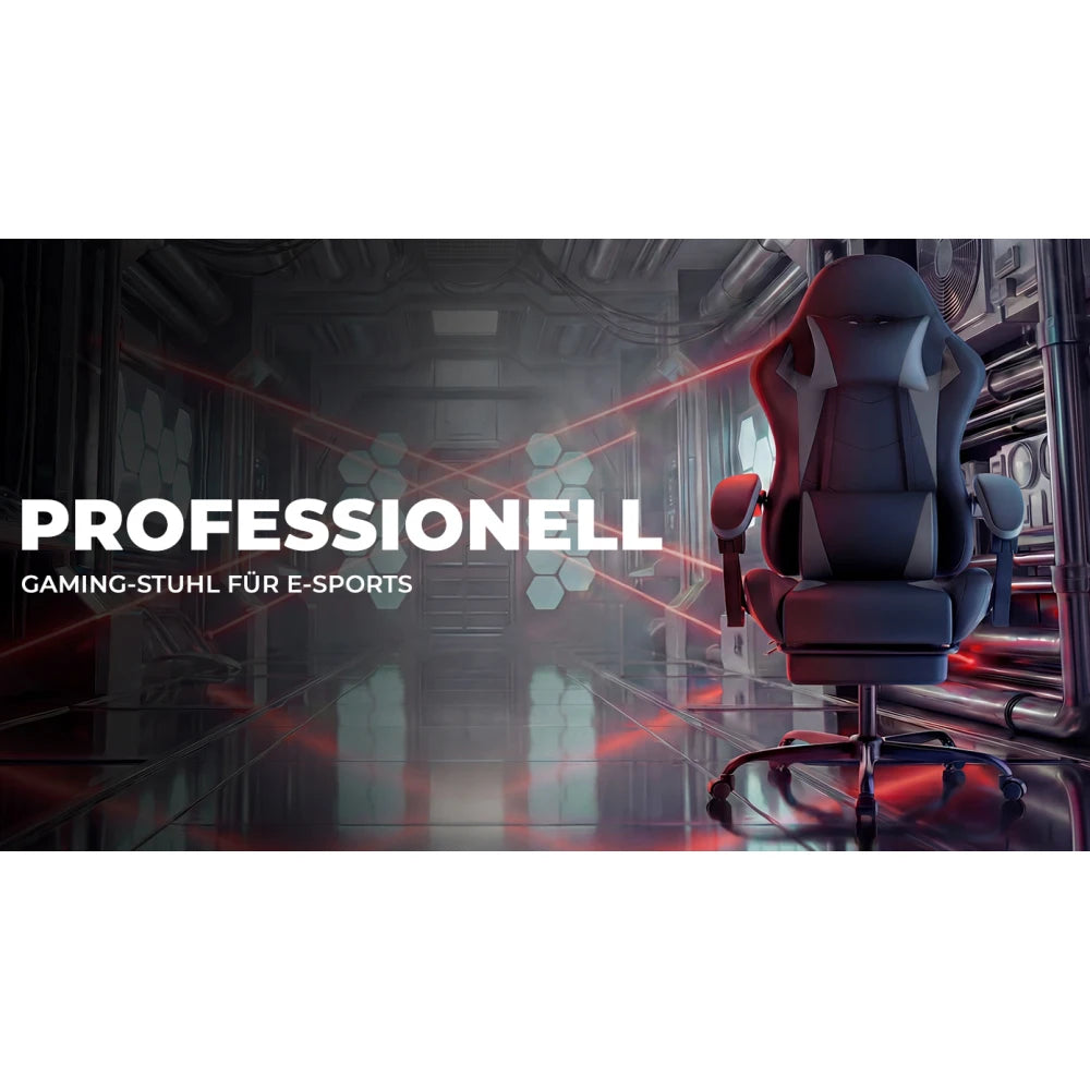 Gaming Chair Ergonomic Gaming Chair with Waist Cushion and Headrest, Office Chair Height Adjustable, Chair for Adult Girls Boy