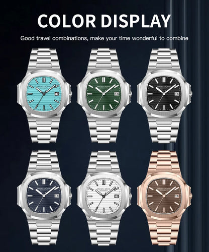 Specht&Sohne 2025 Nuovo Orologio Classico di Lusso da Uomo Automatico in Acciaio Inossidabile con Zaffiro 8215, Orologio da Polso Meccanico