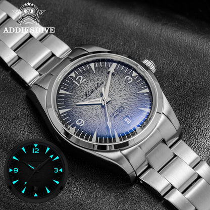 ADDIESDIVE AD2508 Herren-Taucheruhr, leuchtend, 100M wasserdicht, 316L-Edelstahl, 8215-Uhrwerk, automatische mechanische Uhr