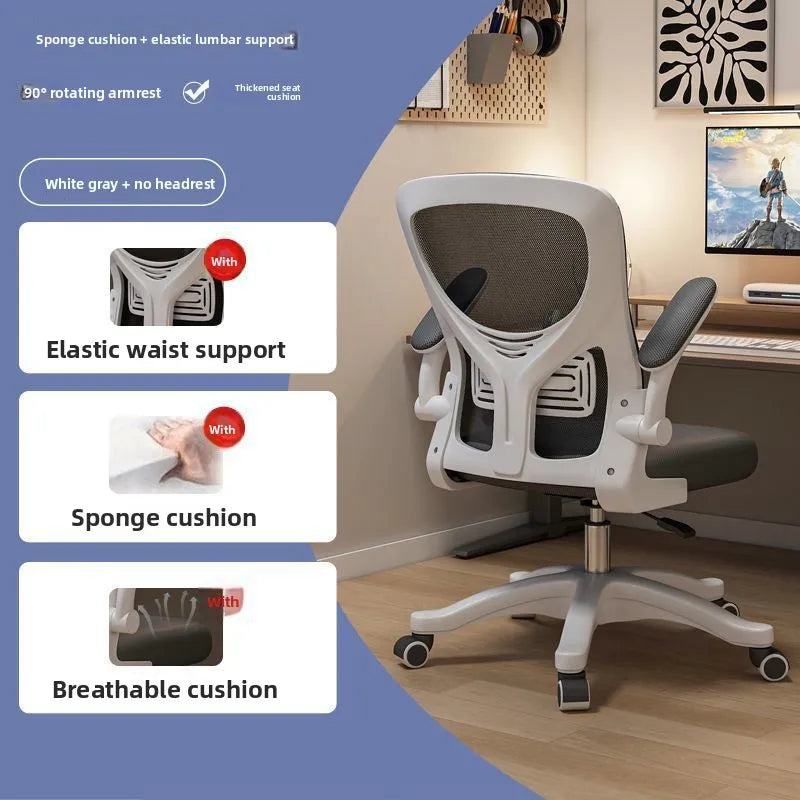 Ergonominen pelituoli asuntolaan ja toimistoon pitkiin käyttöjaksoihin, mukava tietokonetuoli, työpöytätuoli ja pehmeä pelituoli