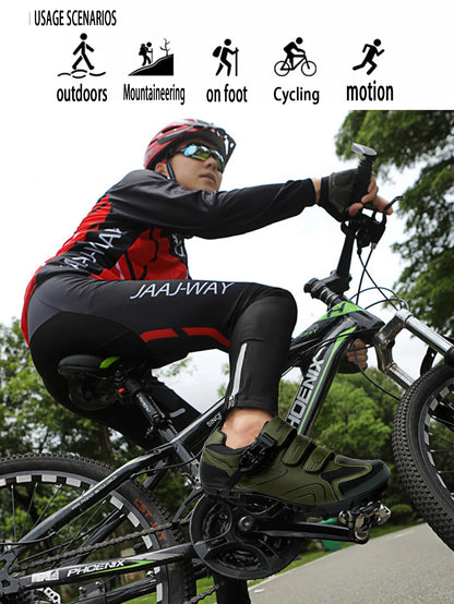Primavera, scarpe da ciclismo MTB con morsetti da uomo, scarpe sportive in carbonio, velocità, corsa in montagna, scarpe da mountain bike