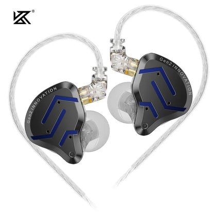 Cuffie cablate in-ear KZ ZSN Pro 2 Hybrid – Auricolari 1BA+1DD HiFi con bassi, cancellazione del rumore e microfono
