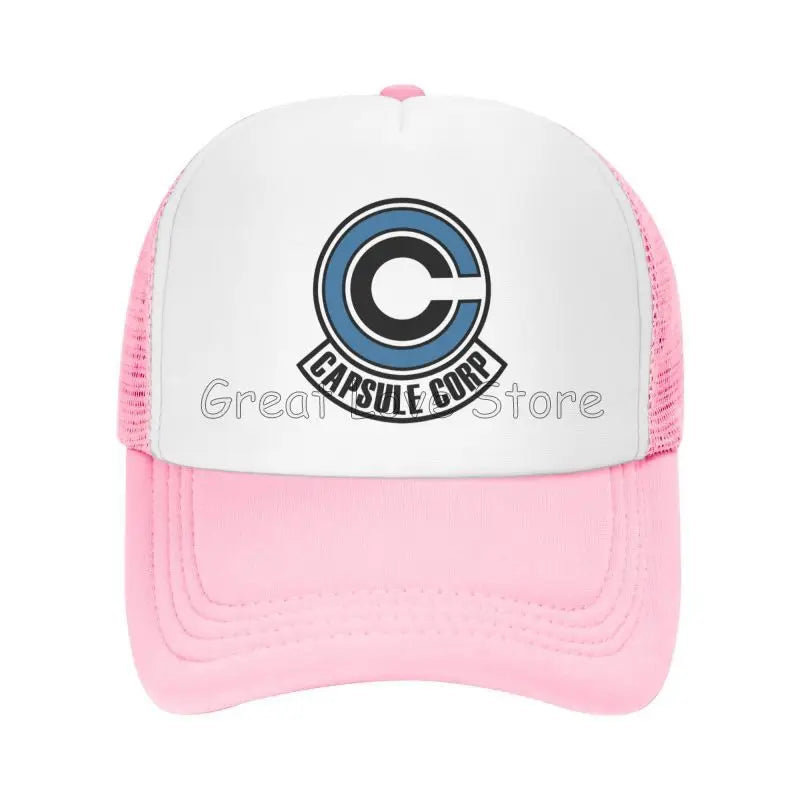 Capsule Corp – czapki baseballowe z siateczką, unisex, czapki typu „trucker” w stylu hip-hopowym, czapki „dad hat” z motywami anime DBZ, czapki wyścigowe z regulacją, letnie czapki typu „trucker” i czapki typu „snapback”