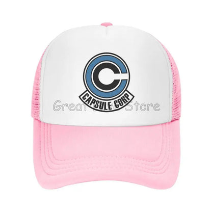 Capsule Corp – czapki baseballowe z siateczką, unisex, czapki typu „trucker” w stylu hip-hopowym, czapki „dad hat” z motywami anime DBZ, czapki wyścigowe z regulacją, letnie czapki typu „trucker” i czapki typu „snapback”