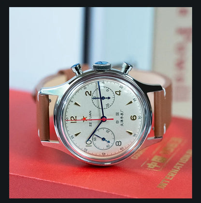 Seagull 1963 International Edition Herren-Mechanikuhr Pilotenuhr ST1901 Retro-Chronograph Armbanduhr Air Force Aviation Neu