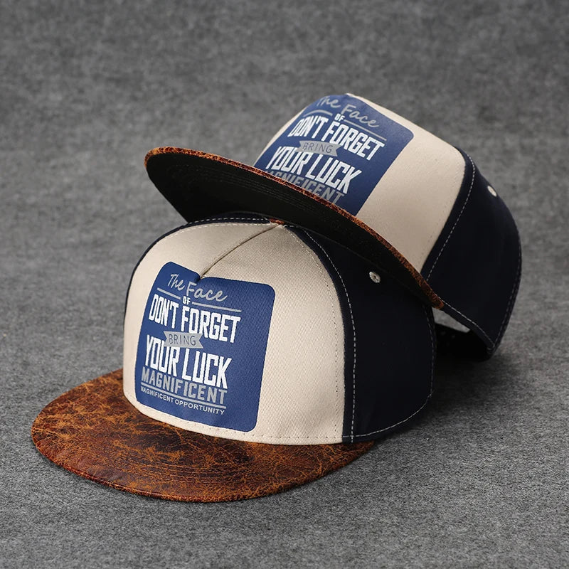 Baseballcap mit flachem Schirm, Buchstabenstickerei für Herren, vielseitig kombinierbar, Damen-Sommer-Hip-Hop-Hut, Outdoor-Sonnenschutz, verstellbare Schirmmütze