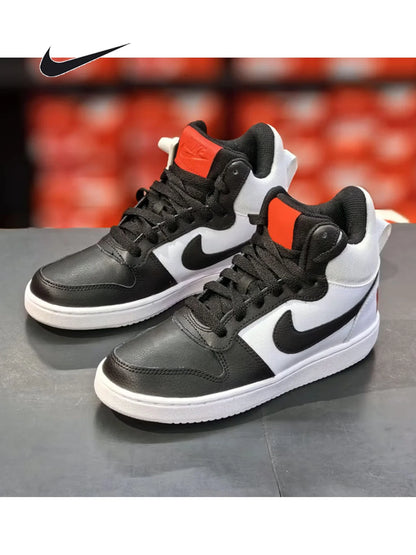 Ténis unissexo NIKE Court Borough Mid brancos de cano alto para treino e uso casual no outono/inverno (844906-100)