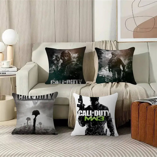 Klasikinis žaidimo C-Call Of D-Duty personalizuotas pagalvės užvalkalas su paveikslėliu ir tekstu, namų dekorui, dovana namams, 45x45cm