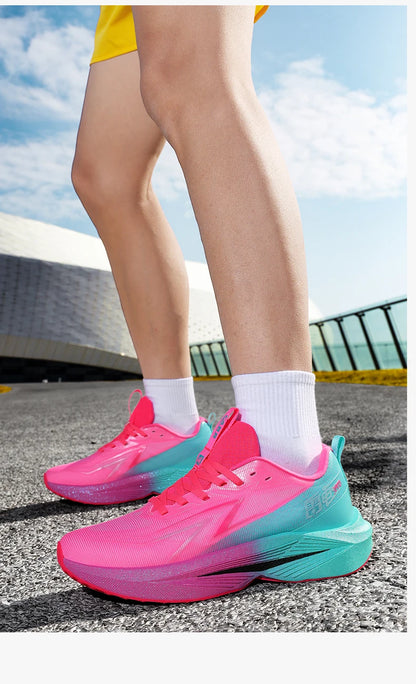 Zapatillas de running para hombre «Marathon Men», deportivas, especializadas, transpirables, ligeras, deportivas para mujer, antideslizantes, con suela de carbono, cómodas.