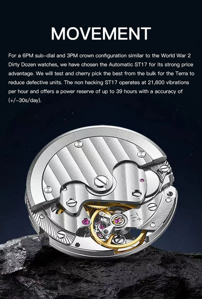 Specht & Söhne New Arrivals 1908 Automatic Watches For Men Stainless Steel Seagull Movt Mechanical Wristwatch 50M Waterproof