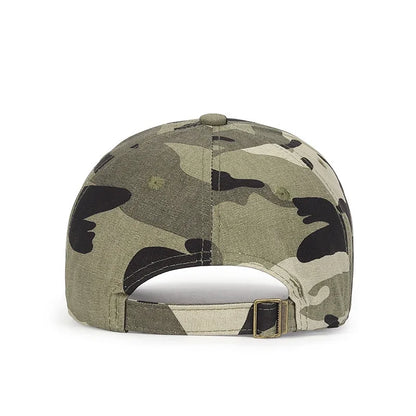 Frühling- und Herbst-Baseballkappe aus weicher Baumwolle für den Outdoor-Bereich, vielseitig kombinierbar, mit Sonnenblende, im Camouflage-Design
