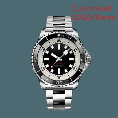 A11 Store Customized Watch Super ocean Mens Automatic Mechanical Watch Stainless Steel Black Blue Ceramic Bezel 44mm