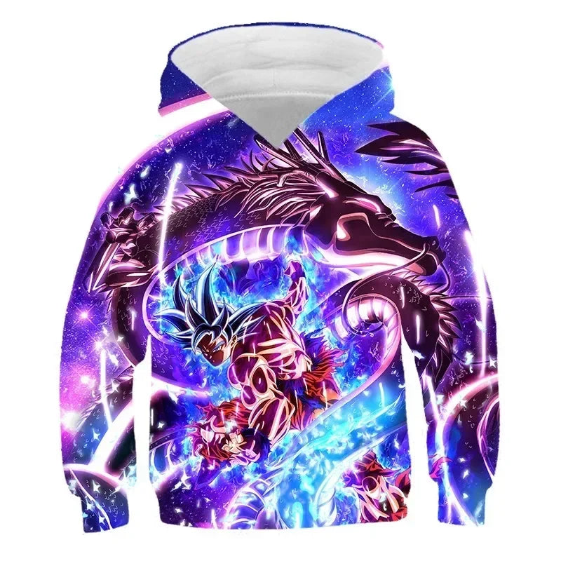 2025 Autumn Cool Dragon Ball Z Kids Boys Sweatshirts Children Casual Boy Hoodies Pullover Anime Dragon Ball Hoodie Hooded Coats