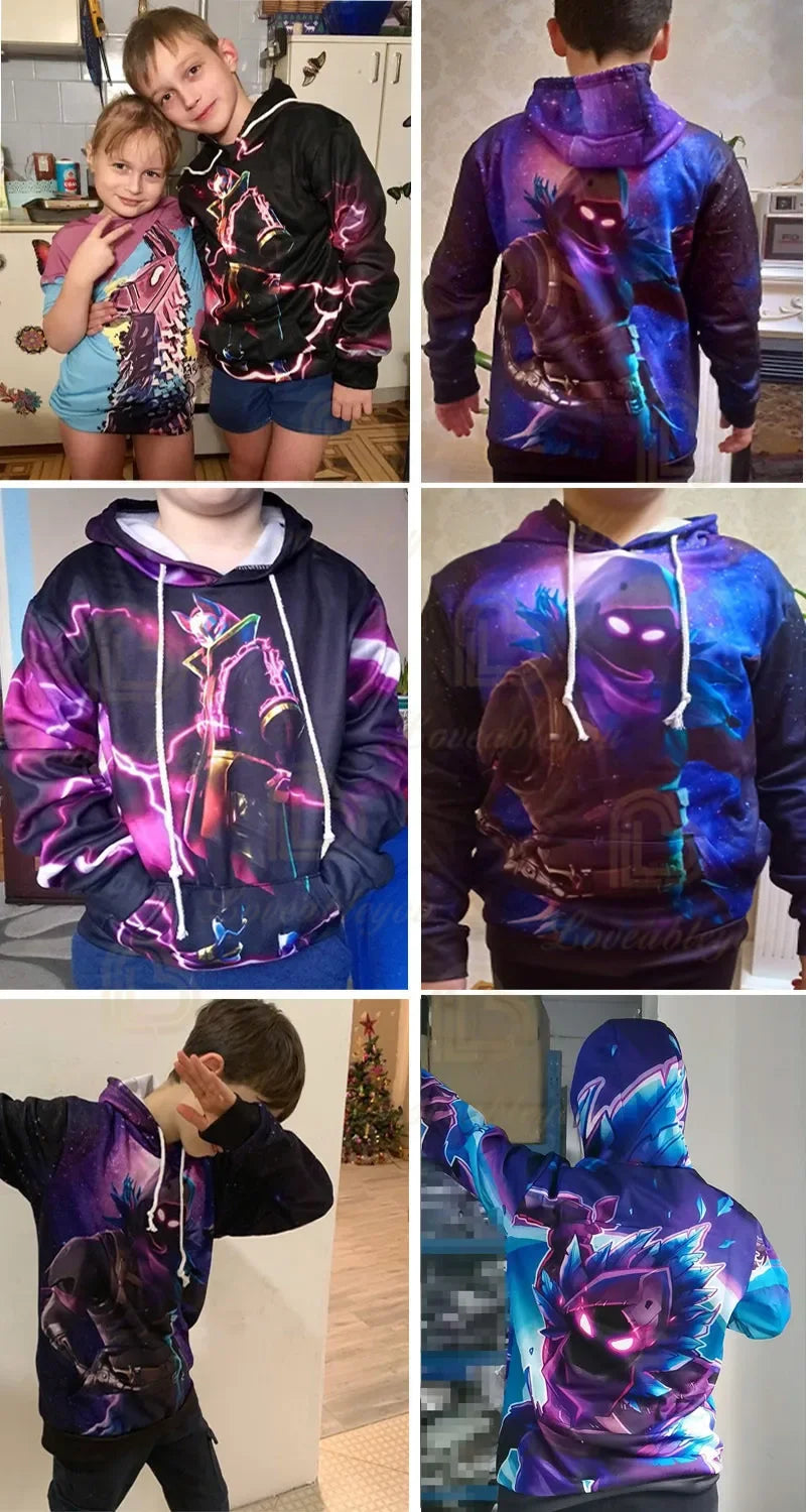 Fortnite Men Hoodie Fashion 3d Print Sweatshirt Battle Game Hoodies Boys Girls Hip Hop Hombre Casual Outerwear