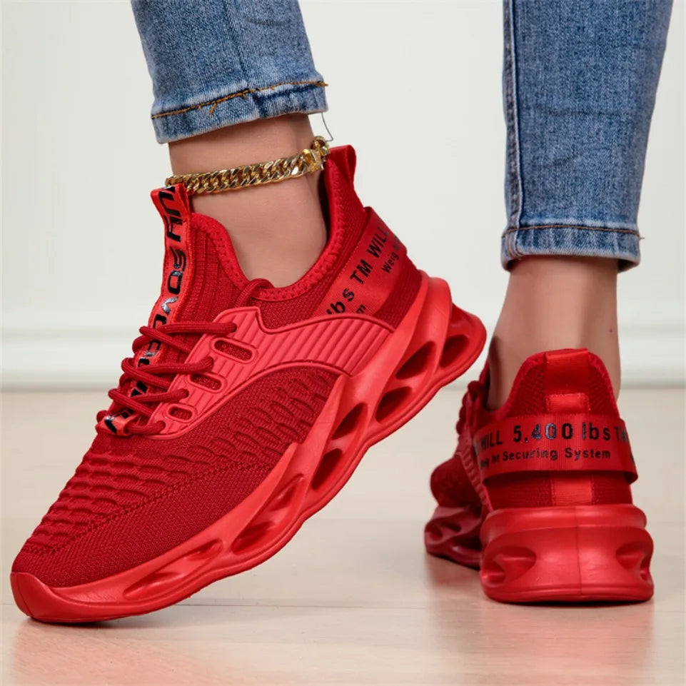 Baskets décontractées roses pour femmes et hommes, chaussures Blade, grandes tailles (46), chaussures de course légères et respirantes pour hommes, baskets de sport en mesh