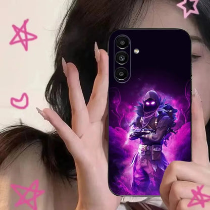R-Royales F-Fortnites Handyhülle für Samsung S24,S21,S22,S23,S30,Ultra,S20,Plus,Fe,Lite,Note,10,9,5G, Schwarz, Soft Cover