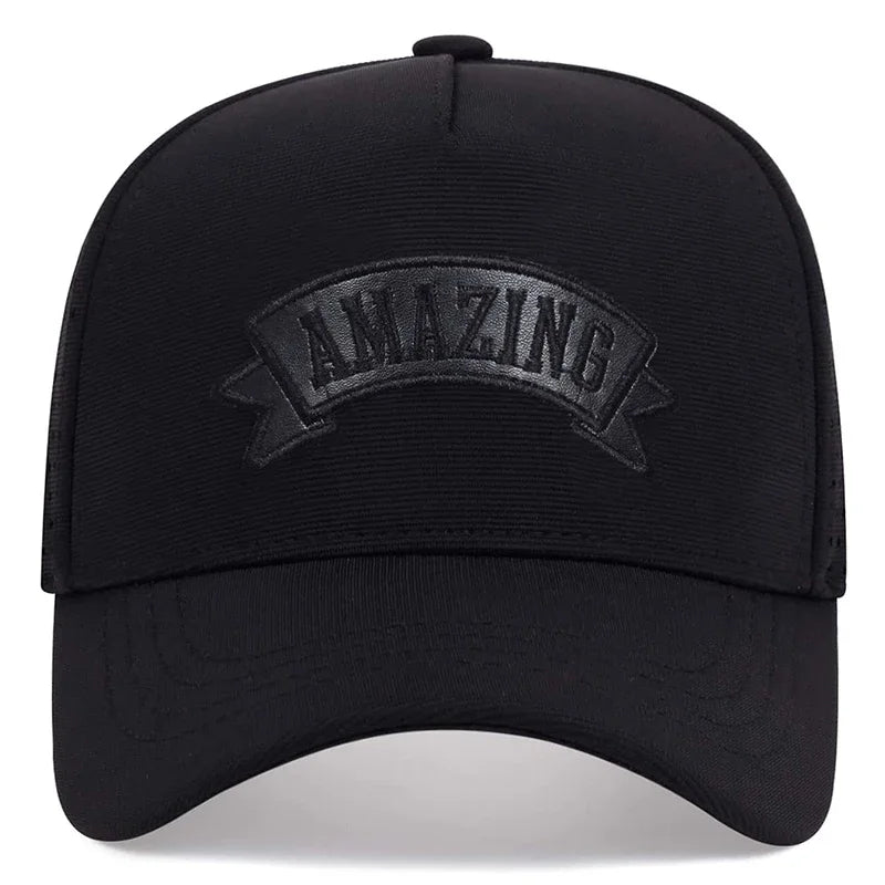 Unisex AMAZING Κασκέτα μπέιζμπολ με κεντημένα γράμματα Άνοιξη-Καλοκαίρι Καπέλα για υπαίθριες δραστηριότητες Ρυθμιζόμενα καπέλα καθημερινής χρήσης Καπέλο αντηλιακής προστασίας