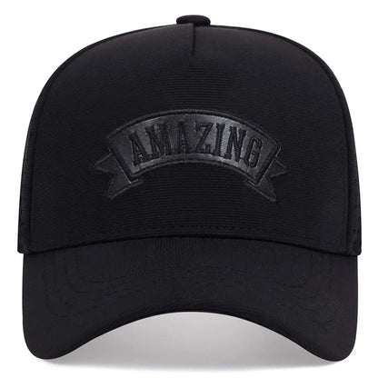 Unisex AMAZING Κασκέτα μπέιζμπολ με κεντημένα γράμματα Άνοιξη-Καλοκαίρι Καπέλα για υπαίθριες δραστηριότητες Ρυθμιζόμενα καπέλα καθημερινής χρήσης Καπέλο αντηλιακής προστασίας