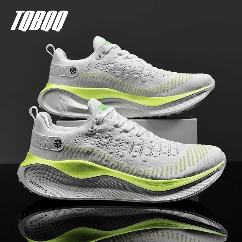 Men's Cushioned Running Shoes EVA Midsole for Shock Absorption Lightweight & Breathable Mesh Sports Sneakers for Gym and Walking