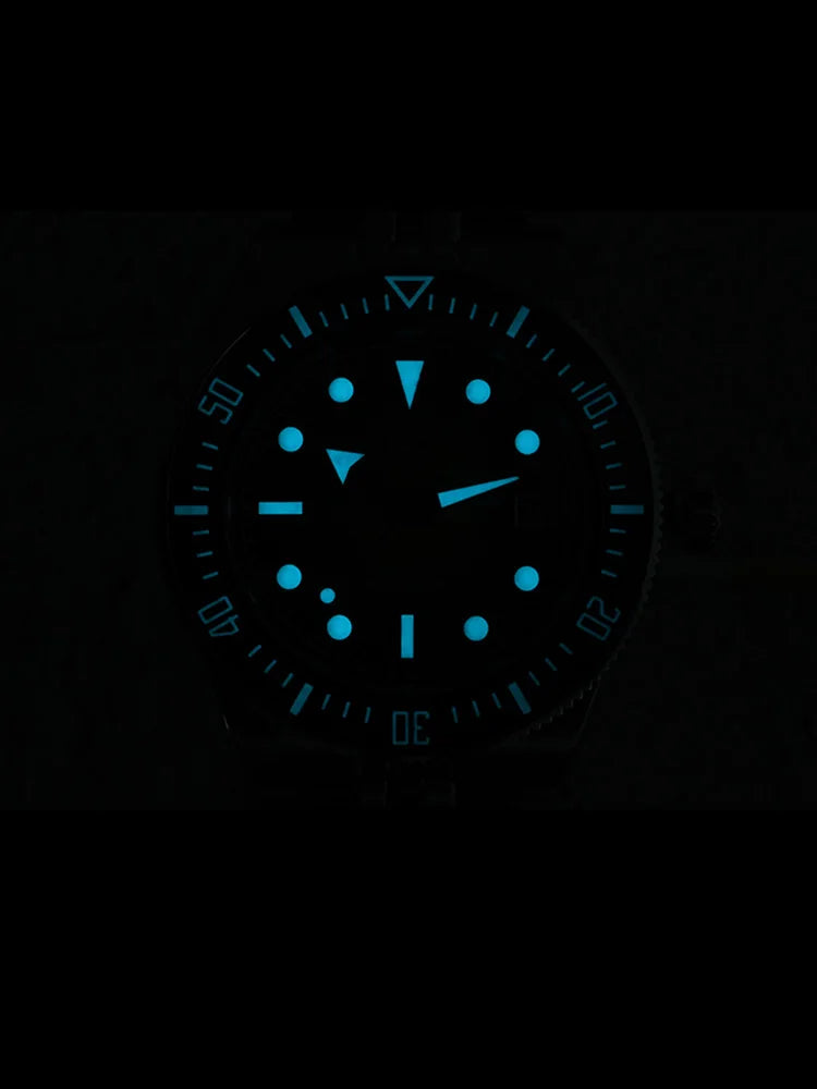 San Martin 40mm Luxus-Taucheruhr für Herren, Miyota 9015, Sunburst-Emaille-Zifferblatt, automatische mechanische Armbanduhr, wasserdicht bis 200m, SN0148