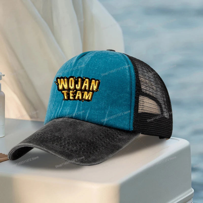 Wojan Teams Mesh Baseball Cap Cute Cartoon Street Dance Hip Hop Duck Tongue Hat Fashion Outdoor Sun Hat Casual Sunbonnet Gifts