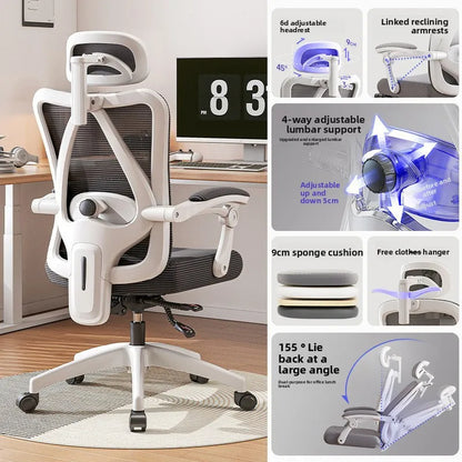 UVR Living Room Office Chair Household Ergonomic Design Armrest Backrest Stool Lift Adjustable Boss Chair Game Athletics Chair