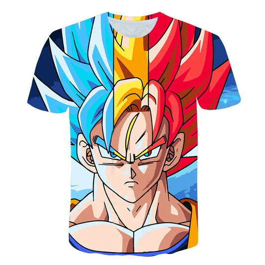 Camisetas para hombre Dragon Ball Z, camiseta para niños, ropa infantil de verano, manga corta, camiseta con dibujo animado para niños, tops, camiseta para bebé niño