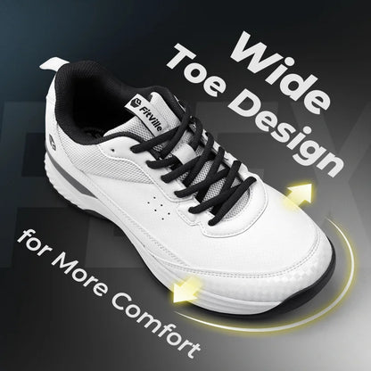 FitVille Wide Design Men's Golf Shoes Professional Outdoor Water Resistant Anti-slip Sport Shoes for Course with Spikes
