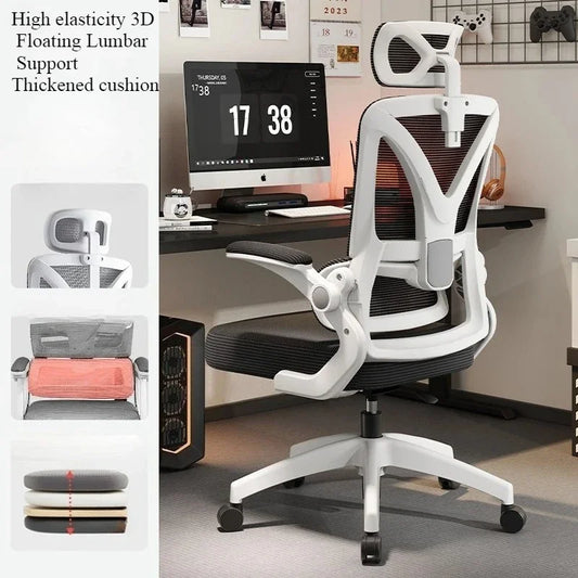 Ergonomic Gaming Chair with 3D Lumbar Support, Breathable Mesh Office Chair, Racing Style High-Density Sponge Seat, Adjustable Swivel Computer Desk Chair