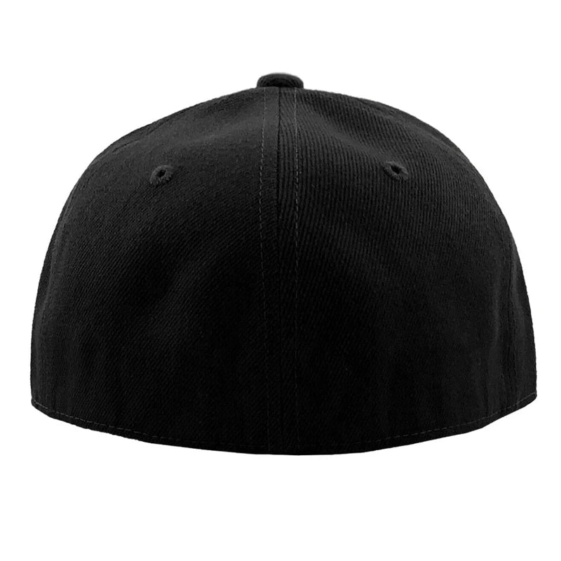 Gorra ajustada totalmente cerrada, estilo «Trucker», talla «Plus Large» de Nueva York, para hombre, con visera plana, estilo hip hop, lisa, con cierre a presión, sin estampado, de la marca Era