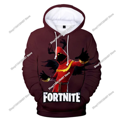 Game Fortnite Hoodies Teenager Boys Hoodie Kids Sweatshirts Cartoon Leisure Outwear Children Cosplay Pullovers Streetwear Gift