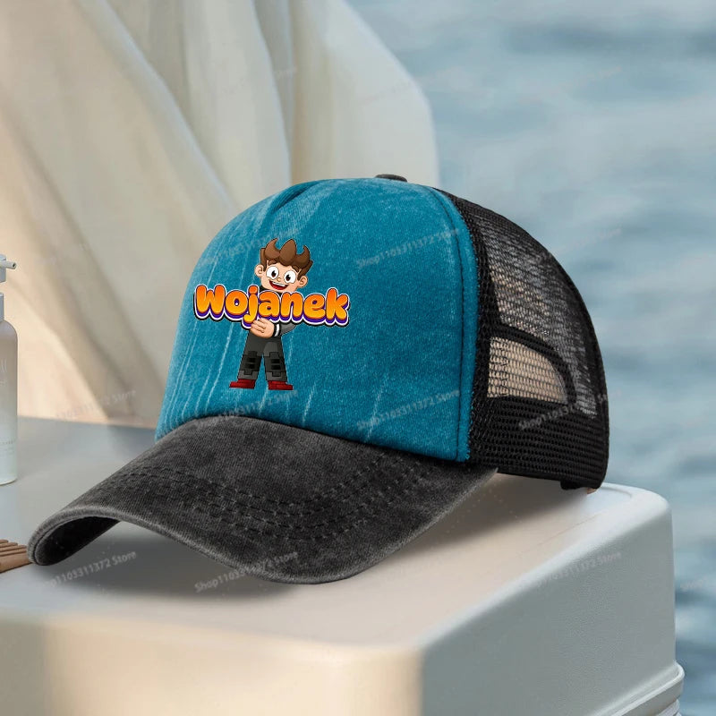 Wojan Teams Mesh Baseball Cap Cute Cartoon Street Dance Hip Hop Duck Tongue Hat Fashion Outdoor Sun Hat Casual Sunbonnet Gifts