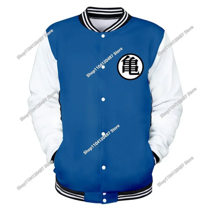 Dragon Ball Goku Kanji Symbol Men Zipper Hoodie Cartoon Japan Anime Women Sweatshirt 2025 New Fashion Children Jackets Coat