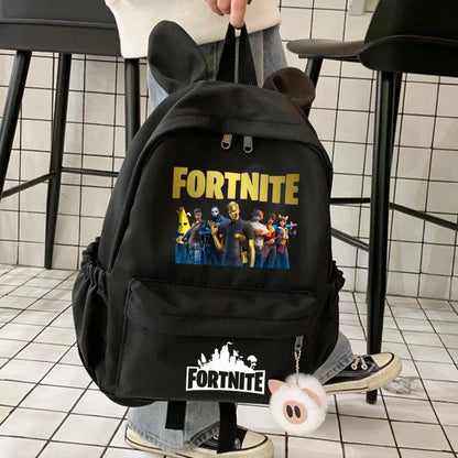 Nova Mochila Fortnite Cartoon para Rapaz e Rapariga, Mochila Escolar Casual de Grande Capacidade para Estudante, Mochila de Viagem com Orelhas de Coelho, Presente de Papelaria
