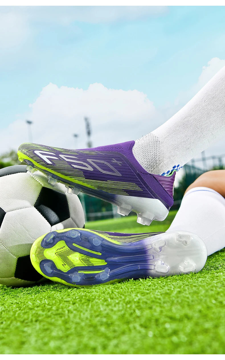 New Men Soccer Shoes High-quality Cleats Football Boots Sneakers Hot-selling Indoor Futsal Non-Slip Match Grass High-top Outdoor