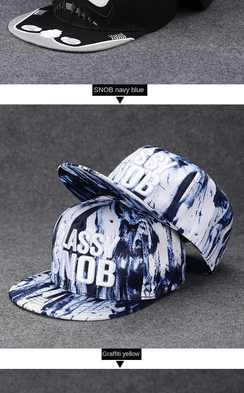 Baseballcap mit flachem Schirm, Buchstabenstickerei für Herren, vielseitig kombinierbar, Damen-Sommer-Hip-Hop-Hut, Outdoor-Sonnenschutz, verstellbare Schirmmütze