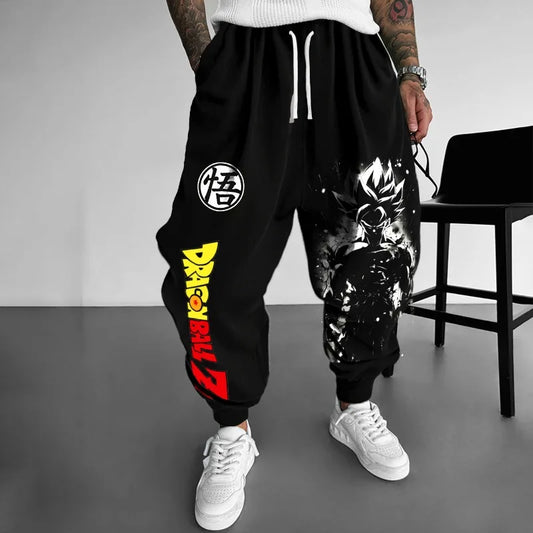 2026Trendy Men's Summrt Sweatpants Japanese Anime Dragon Ball Z Majin Buu Graphic Pants Harajuku Y2k Streetwear Outdoor Leggings