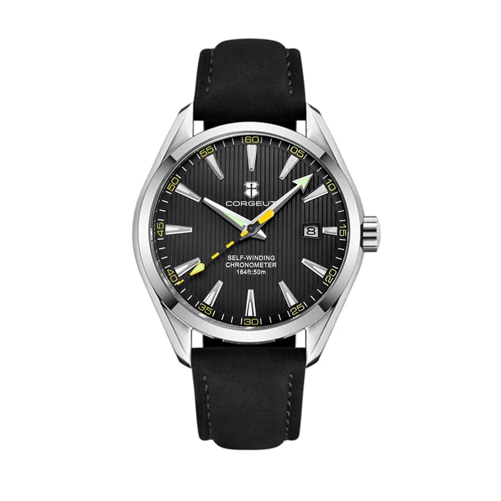 Relógio masculino Corgeut 41mm Luxury NH35 Movt Man Sport Clock automático, relógio de pulso mecânico, safira, bracelete em aço, para homem