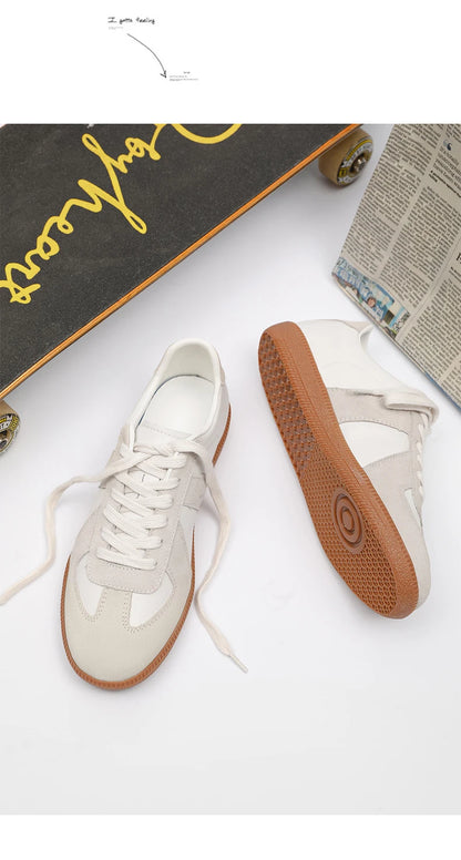 Shoes For Men's Designer Sneakers 2025 Autumn Fashion Retro Lace-up Student Women's Trainers Leather Casual Walking Shoes