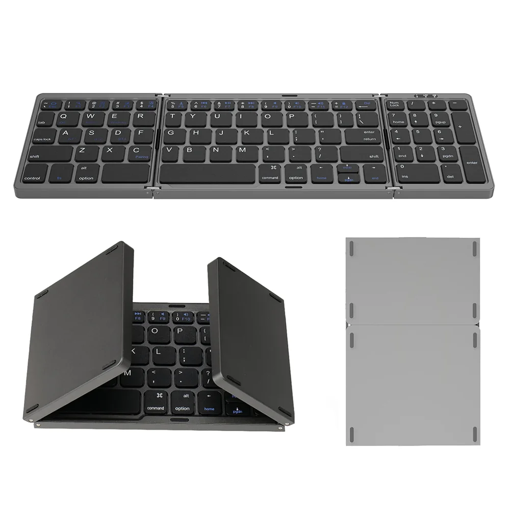 Foldable Wireless Bluetooth Keyboard Rechargeable Folding Keyboard For iPad Mobile Tablet Notebook Office Mini Wireless Keyboard