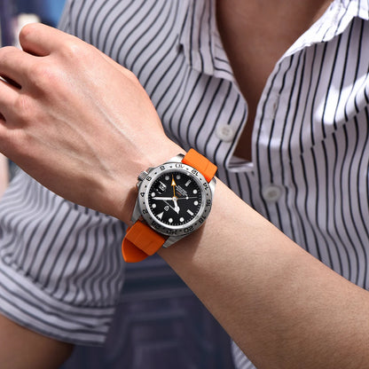 Relógio de mergulho masculino Pagani Design 2026 novo, 42mm, safira, mecânico automático GMT, impermeável 100m PD1682