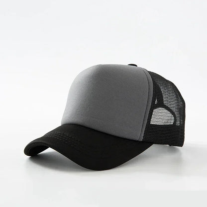Custom Hat with Logo Printing Polyester Mesh Trucker Hat Adjustable Dad DIY Logo Baseball Cap for Men Women