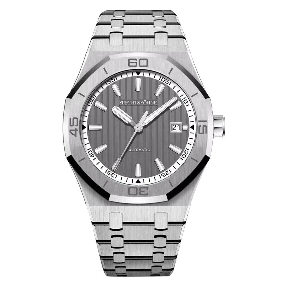 New Luxury Specht & Söhne Automatic Mechanical Watches Japan 8215 Movt Stainless Steel Watch Sapphire Crystal Waterproof 40MM